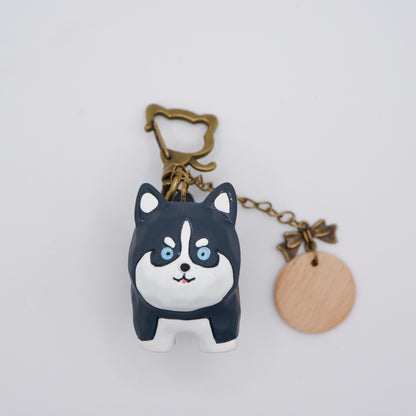 Paws on Parade - Resin Keychain with Personalised Wooden Name Tag
