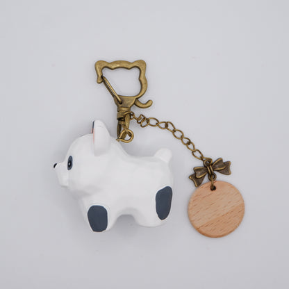 Paws on Parade - Resin Keychain with Personalised Wooden Name Tag