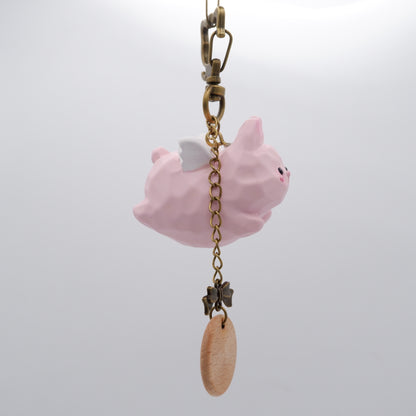 The Cloud Rider - Resin Keychain with Personalised Wooden Name Tag