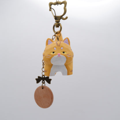 Tail Held High - Resin Keychain with Personalised Wooden Name Tag