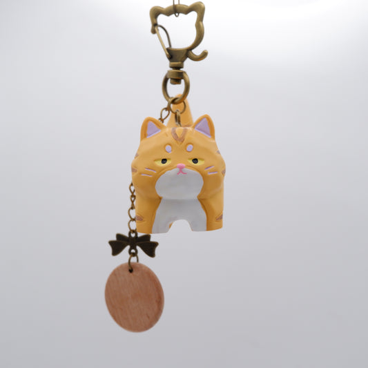 Tail Held High - Resin Keychain with Personalised Wooden Name Tag