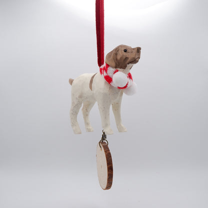 The Woodland Scout - Hand Carved Wooden Ornament with Personalised Wooden Name Tag