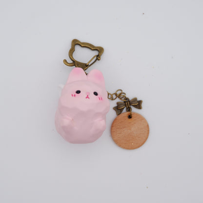 The Cloud Rider - Resin Keychain with Personalised Wooden Name Tag