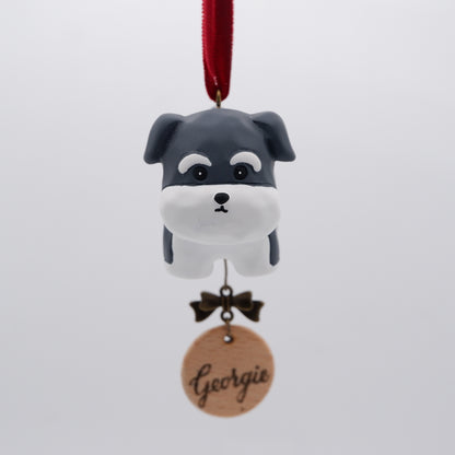 Paws on Parade - Resin Ornament with Personalised Wooden Name Tag