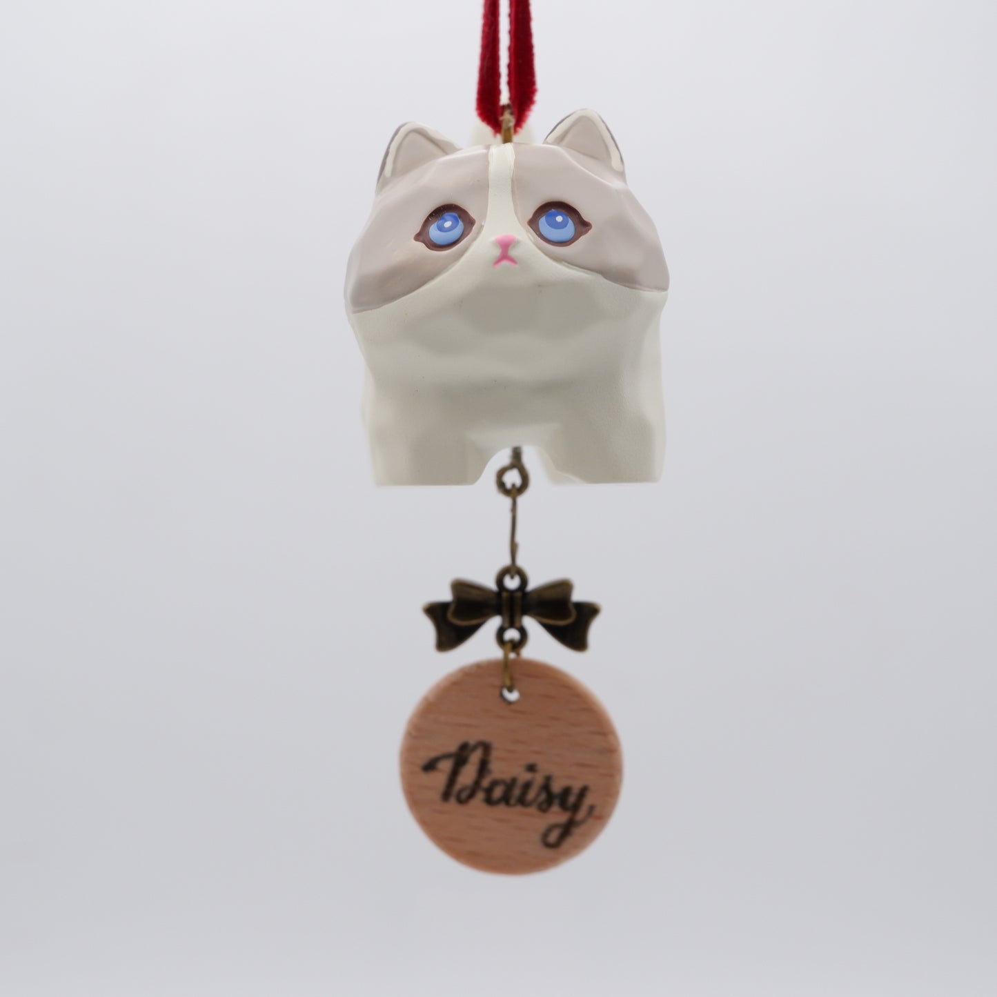 Tail Held High - Resin Ornament with Personalised Wooden Name Tag