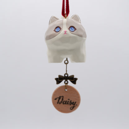 Tail Held High - Resin Ornament with Personalised Wooden Name Tag