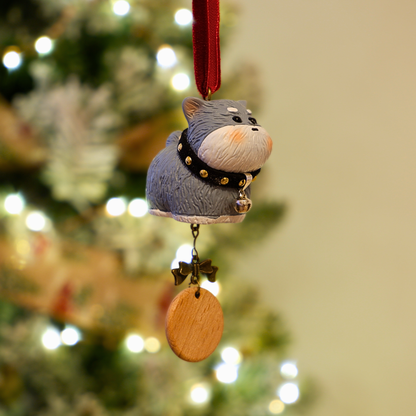 Jingle Along - Resin Ornament with Personalised Wooden Name Tag