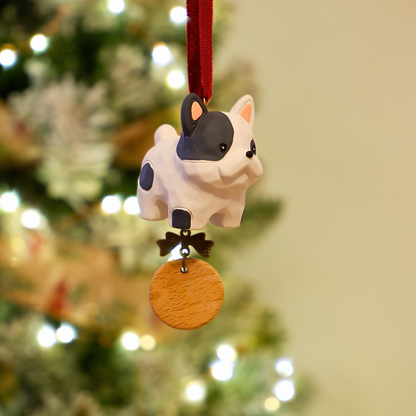 Paws on Parade - Resin Ornament with Personalised Wooden Name Tag