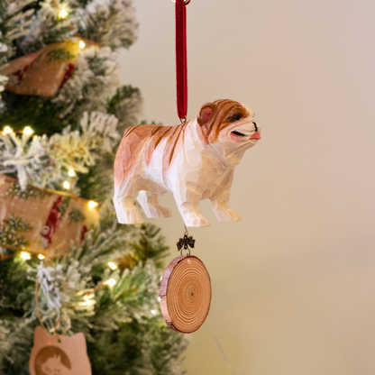 The Little Guardian - Hand Carved Wooden Ornament with Personalised Wooden Name Tag