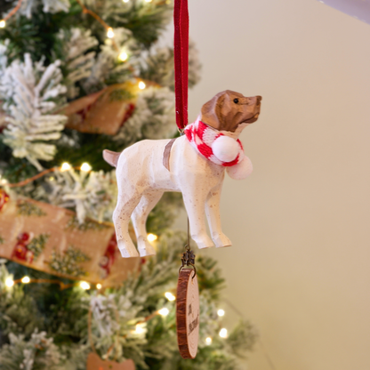 The Woodland Scout - Hand Carved Wooden Ornament with Personalised Wooden Name Tag