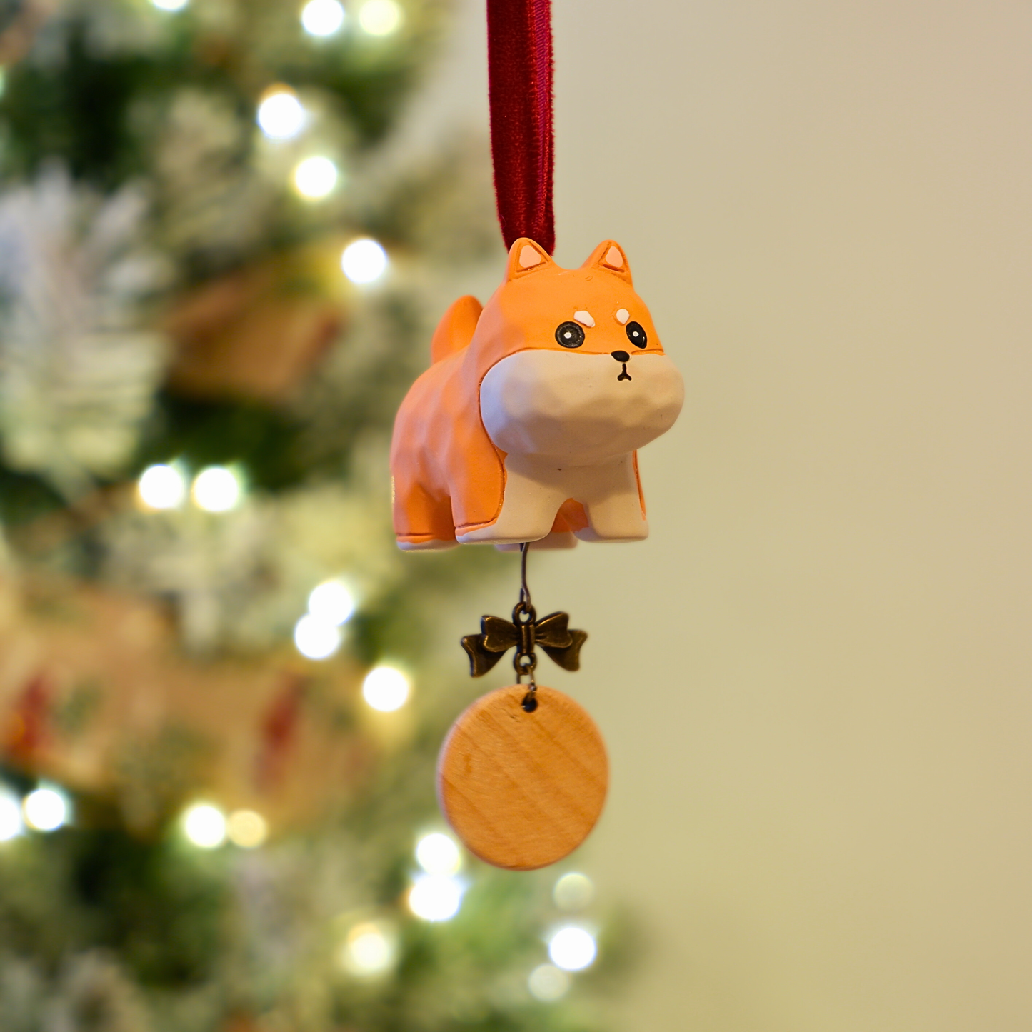 Paws on Parade - Resin Ornament with Personalised Wooden Name Tag
