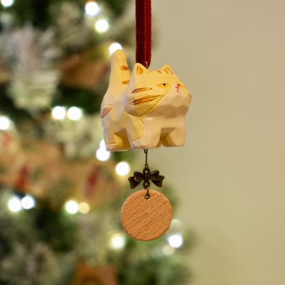 Tail Held High - Resin Ornament with Personalised Wooden Name Tag