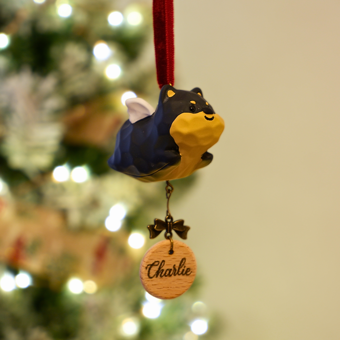 The Cloud Rider - Resin Ornament with Personalised Wooden Name Tag