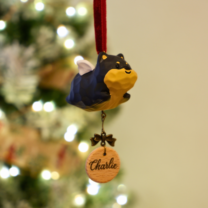 The Cloud Rider - Resin Ornament with Personalised Wooden Name Tag